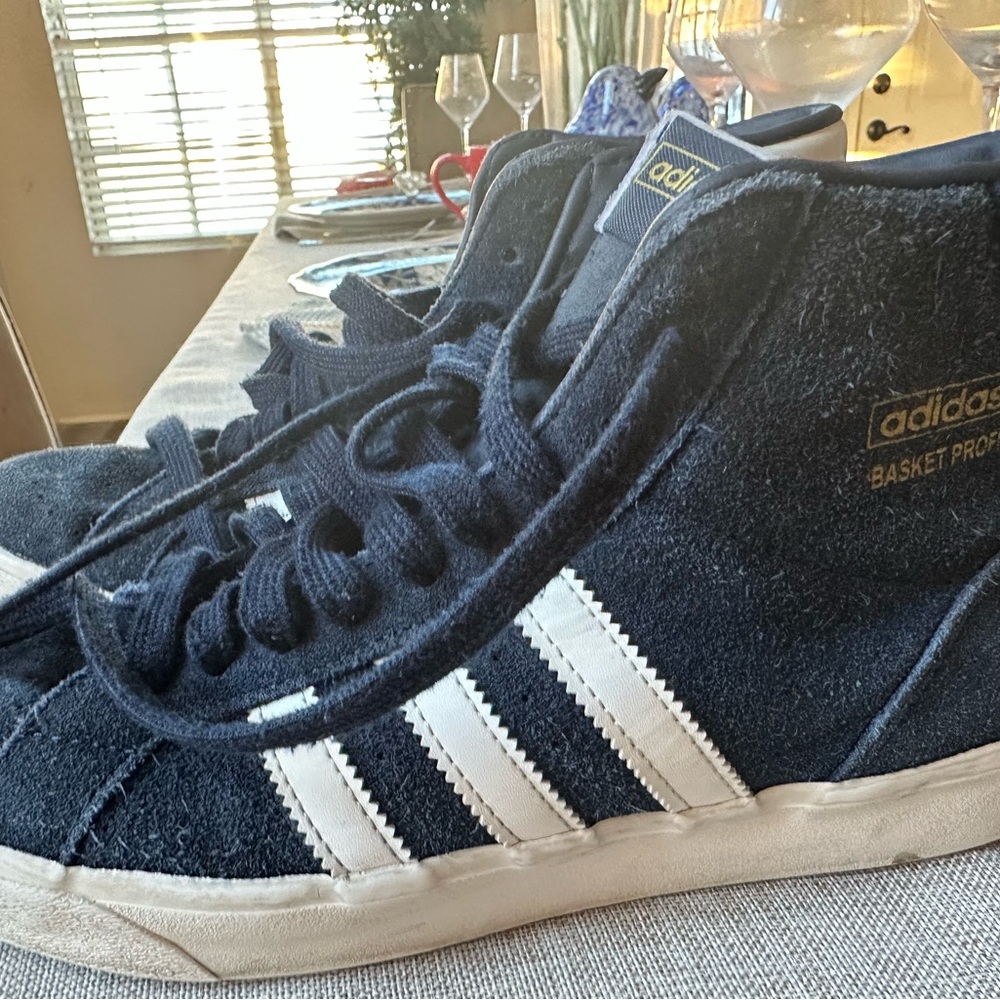 Adidas women Dark Blue High-Top Sneakers